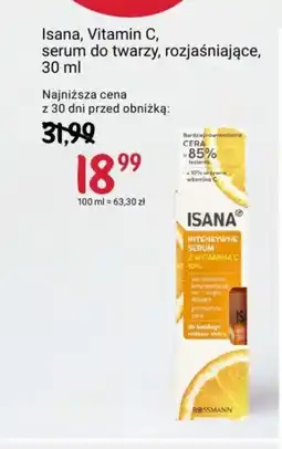 Rossmann Isana, Vitamin C, serum do twarzy, rozjaśniające, 30 ml oferta