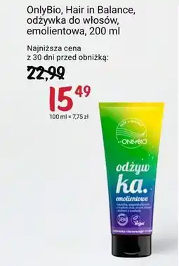 Rossmann Odżywka do włosów OnlyBio oferta
