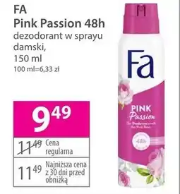 Hebe Fa Pink Passion 48 h Dezodorant w sprayu o zapachu różanym 150 ml oferta
