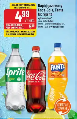 Polomarket Napój gazowany Coca-Cola, Fanta lub Sprite 100ml oferta