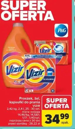 Carrefour Proszek, żel, kapsułki do prania Vizir oferta