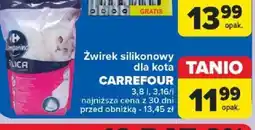Carrefour Żwirek silikonowy dla kota Carrefour oferta