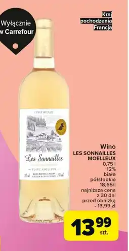 Carrefour Market Wino Les Sonnail­les Moelleux 0,75 l oferta