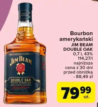 Carrefour Bourbon amerykański Jim Beam Double Oak 0,7 l oferta