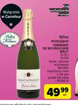 Carrefour Wino musujące Crémant de Bourgogne Brut 0,75 l oferta