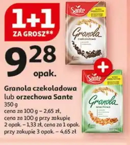 Auchan Granola czekoladowa lub orzechowa Sante 350 g oferta