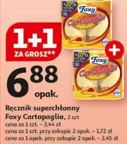 Auchan Ręcznik superchłonny Foxy Cartapaglia 2 szt oferta