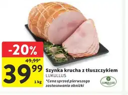 Intermarche Szynka krucha z tłuszczykiem Lukullus 1 kg oferta