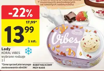 Intermarche Lody Koral Vibes 1 l oferta