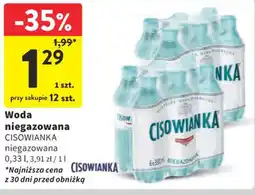 Intermarche Woda niegazowana Cisowianka 0,33 l oferta