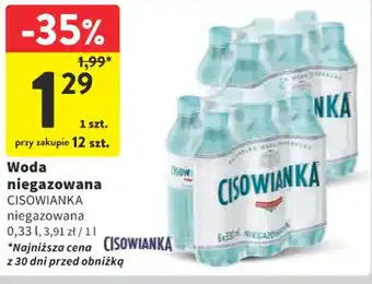 Intermarche Woda niegazowana Cisowianka 0,33 l oferta