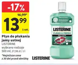 Intermarche Płyn do płukania jamy ustnej Listerine 500 ml oferta