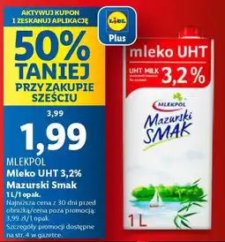 Lidl MLEKPOL Mleko UHT 3,2% Mazurski Smak 1 l oferta