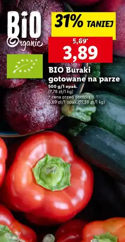 Lidl BIO Buraki gotowane na parze 500 g oferta