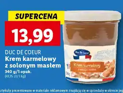 Lidl Duc de Coeur Krem karmelowy z solonym masłem 340 g oferta