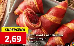 Lidl Croissant z nadzieniem malinowym 80 g oferta