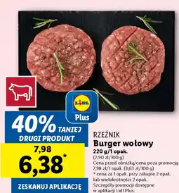 Lidl Rzeźnik Burger wołowy 220 g oferta