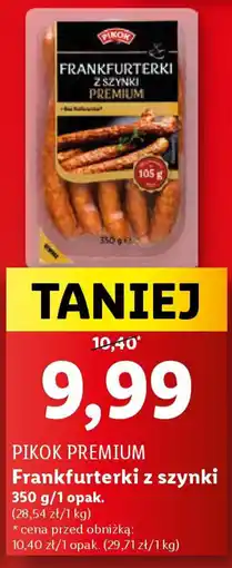 Lidl Pikok Premium Frankfuterki z szynki 350 g oferta