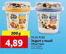 Lidl Pilos Pure Jogurt z musli 200 g oferta