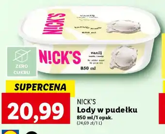 Lidl Nick's Lody w pudełku 850 ml oferta