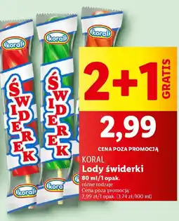 Lidl Lody świderki Koral 80 ml oferta