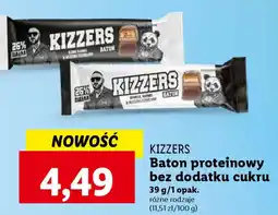 Lidl Kizzers Baton proteinowy bez dodatku cukru 39 g oferta