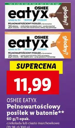 Lidl Oshee Eatyx Pełnowartościowy posiłek w batoniku oferta