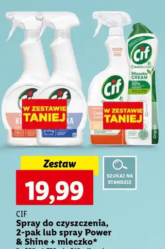 Lidl CIF Spray do czyszczenia, 2-pak lub spray Power & Shine + mleczko oferta