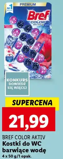Lidl Bref Color Aktiv Kostki do WC barwiące wodę 4 x 50 g oferta