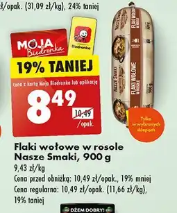 Biedronka Flaki wołowe w rosole Nasze smaki oferta