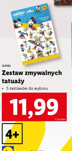 Lidl Zestaw zmywalnych tatuaży oferta
