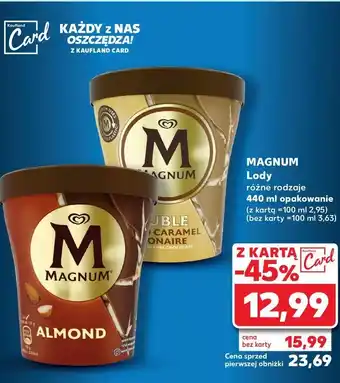 Kaufland Lód gold caramel billionaire Algida magnum double oferta