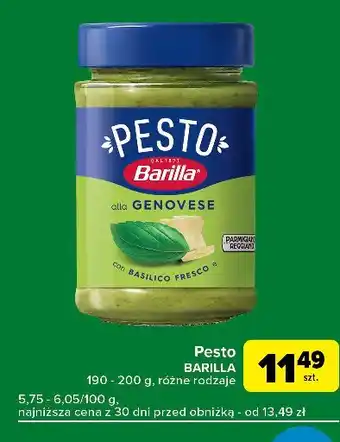 Carrefour Express Pesto genovese Barilla oferta