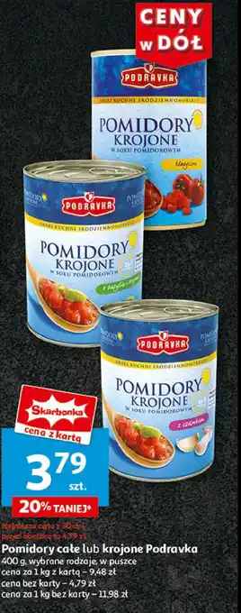 Auchan Pomidory krojone Podravka oferta