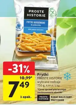 Intermarche Proste Historie Frytki karbowane do piekarnika 750 g oferta
