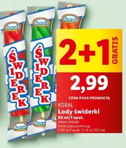 Lidl Lody Świderki Koral 80 ml oferta