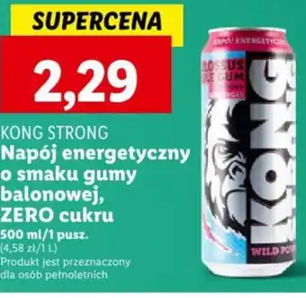 Lidl Kong Strong Napój energetyczny o smaku gumy balonowej, ZERO cukru 500 ml oferta