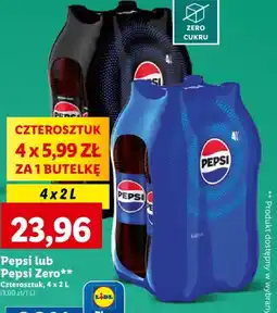 Lidl Pepsi lub Pepsi Zero 4 x 2 L oferta