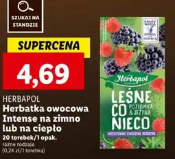 Lidl Herbapol Herbata owocowa Intesne na zimno lub na ciepło 20 torebek oferta