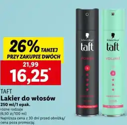 Lidl Taft Lakier do włosów 250 ml oferta