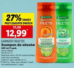 Lidl Garnier Fructis Szampon do włosów 400 ml oferta