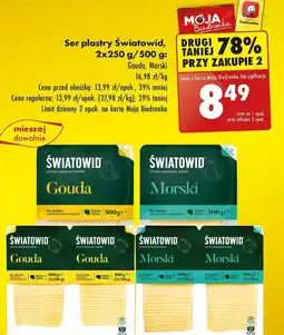 Biedronka Ser plastry Światowid 2x250 g/500 g oferta
