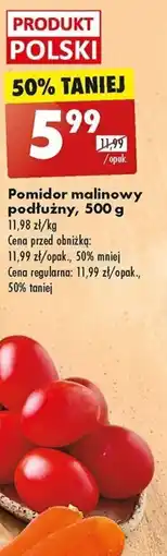 Biedronka Pomidor malinowy podłużny 500 g oferta