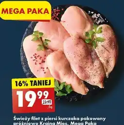 Biedronka Świeży filet z piersi kurczaka pakowany próżniowo Kraina Mięs, Mega Paka oferta