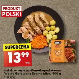 Biedronka Indyka w sosie maślano-koperkowym Wolno Gotowane Kraina Mięs 500 g oferta