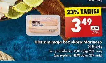 Biedronka Filet z mintaja bez skóry Marinero oferta