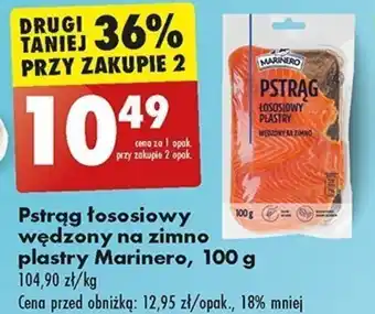 Biedronka Pstrąg łososiowy wędzony na zimno plastry Marinero 100 g oferta
