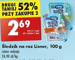 Biedronka Śledzik na raz Lisner 100 g oferta