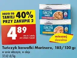 Biedronka Tuńczyk kawałki Marinero 185/130 g oferta