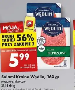 Biedronka Salami Kraina Wędlin 160 g oferta